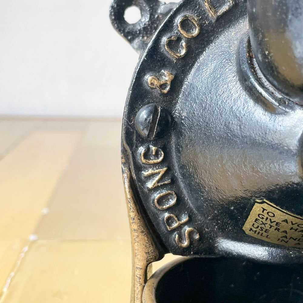 スポング SPONG & CO LTD ビンテージ コーヒーミル グラインダー Model NO.1 壁面やデスクに取り付け可能 英国 イギリスビンテージ ★