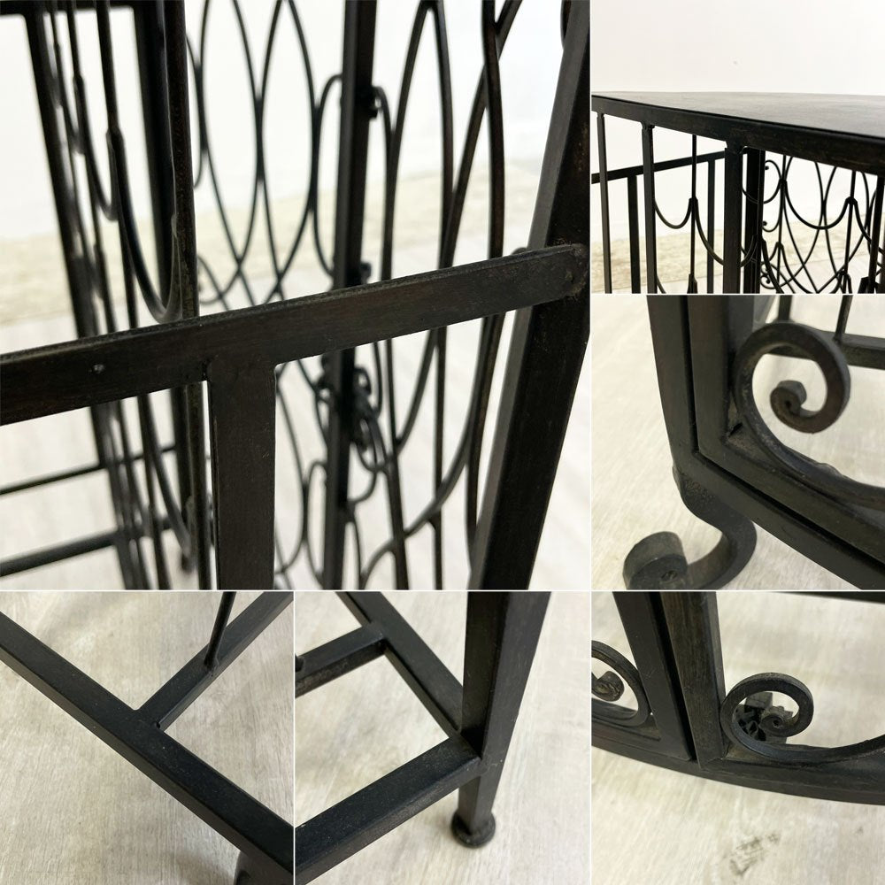 クラシカルデザイン Classical Design アイアン ワインラック アール・ヌーヴォー 両開き ブラック ●