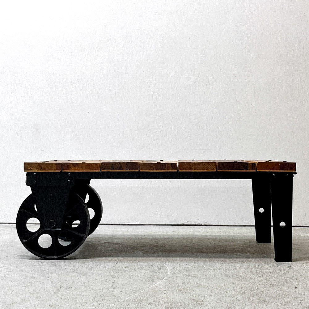 ジャーナルスタンダードファニチャー j.s.F ブルージュドリー BRUGES DOLLY ローテーブル コーヒーテーブル 古材 アイアン 廃番 ●