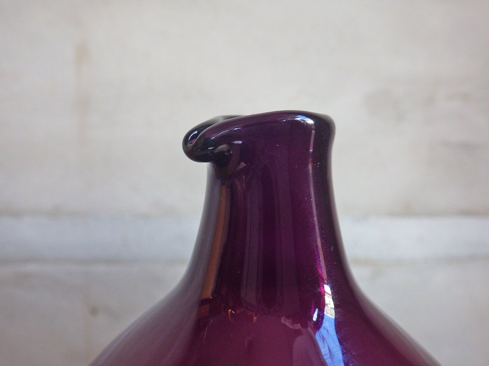 イッタラ iittala バードボトル Bird Bottle i-400 ティモ・サルパネヴァ TimoSarpaneva 1957-1966年 パープル フル刻印 ♪