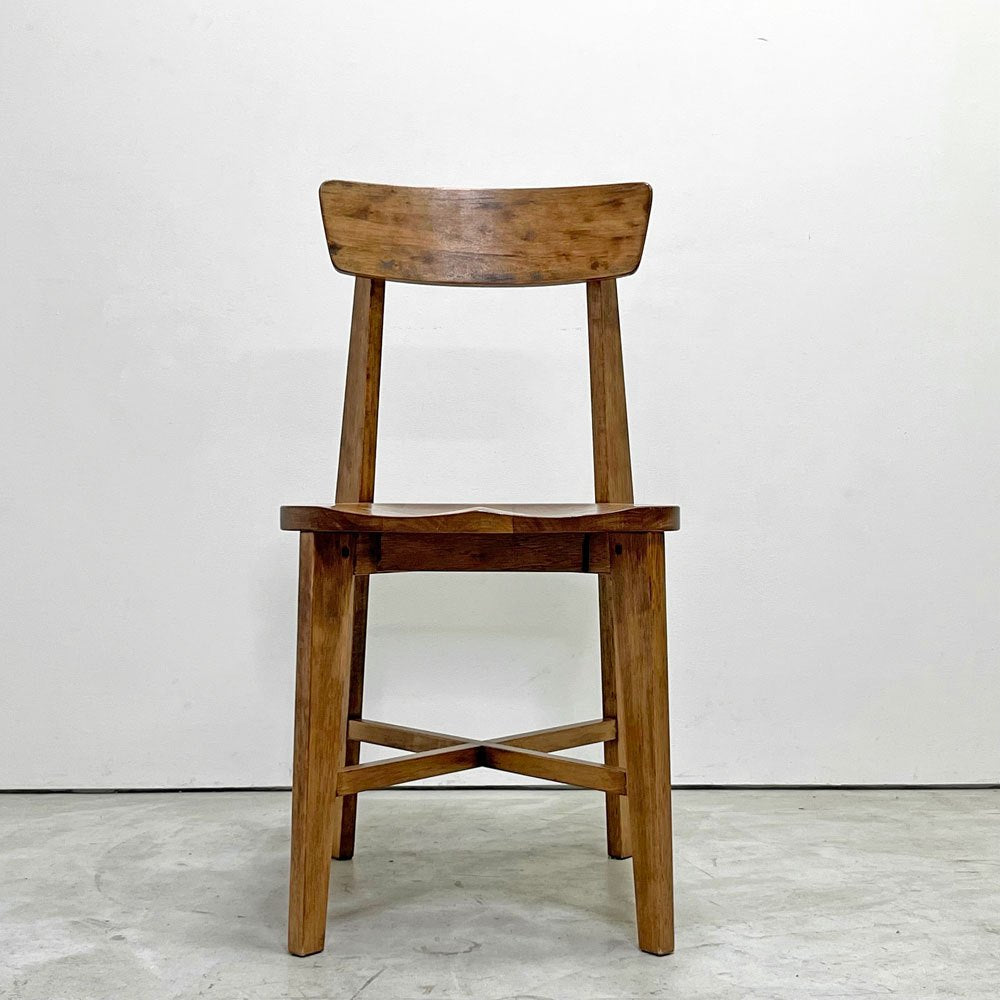ジャーナルスタンダードファニチャー j.s.F シノン ダイニングチェア CHINON CHAIR WOOD ラバーウッド材 板座 座繰り ●