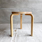 アルテック Artek スツール 60 stool 60 ウスタヴァ Ystava 3本脚 バーチ材 ラッカー塗装 FIN/JPNフレンドシップコレクション 外交関係樹立100周年記念モデル 脚カット品 アルヴァ・アアルト 廃番希少 B ♪