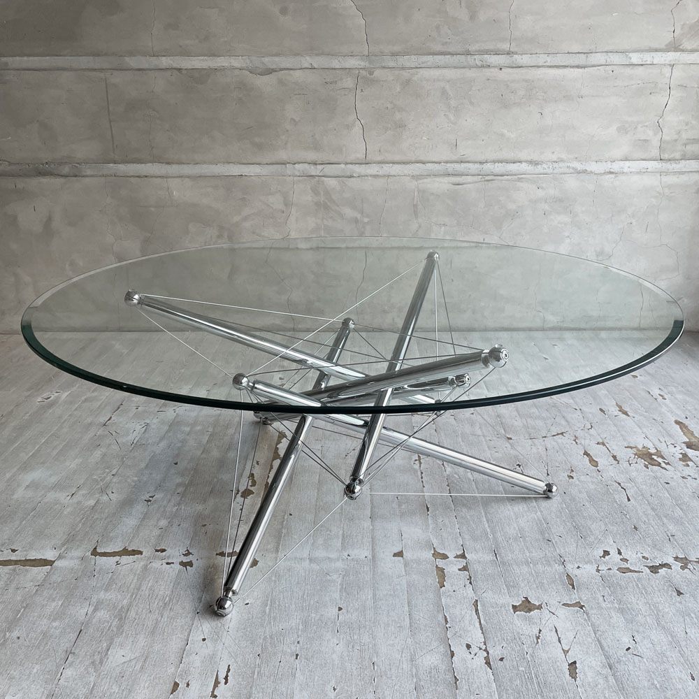 カッシーナイクスシー Cassina ixc. 713 ローテーブル ガラス天板 Φ100cm テオドール・ワッデル Theodore Waddell 参考定価￥460,000- 廃番 ♪