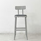 リオン LYON ファクトリー チェア FACTORY CHAIR カウンターチェア グレー バックレスト クッション PVCレザー 座面高69cm パシフィックファニチャーサービス  P.F.S取り扱い A ●