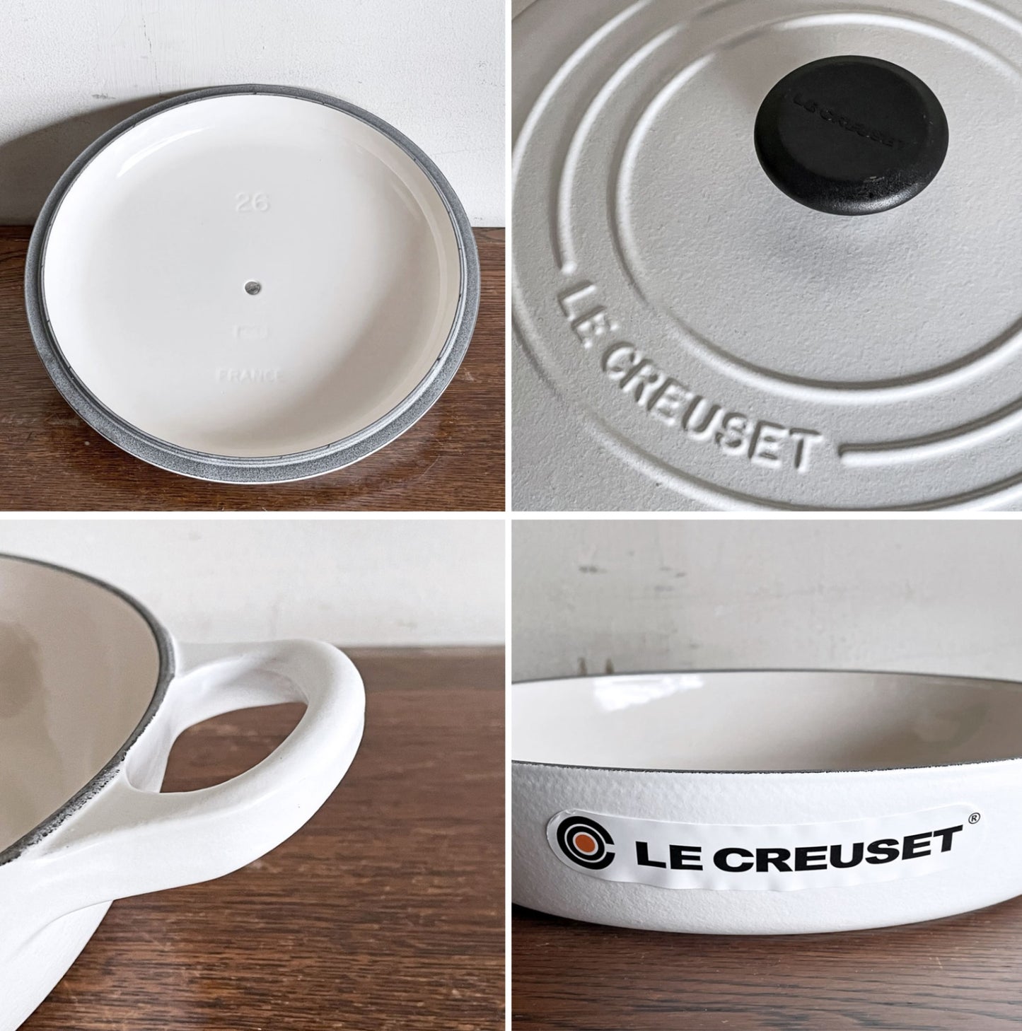 ルクルーゼ LeCreuset ビュッフェキャセロール 26cm コットン 未使用品 箱付き フランス ■