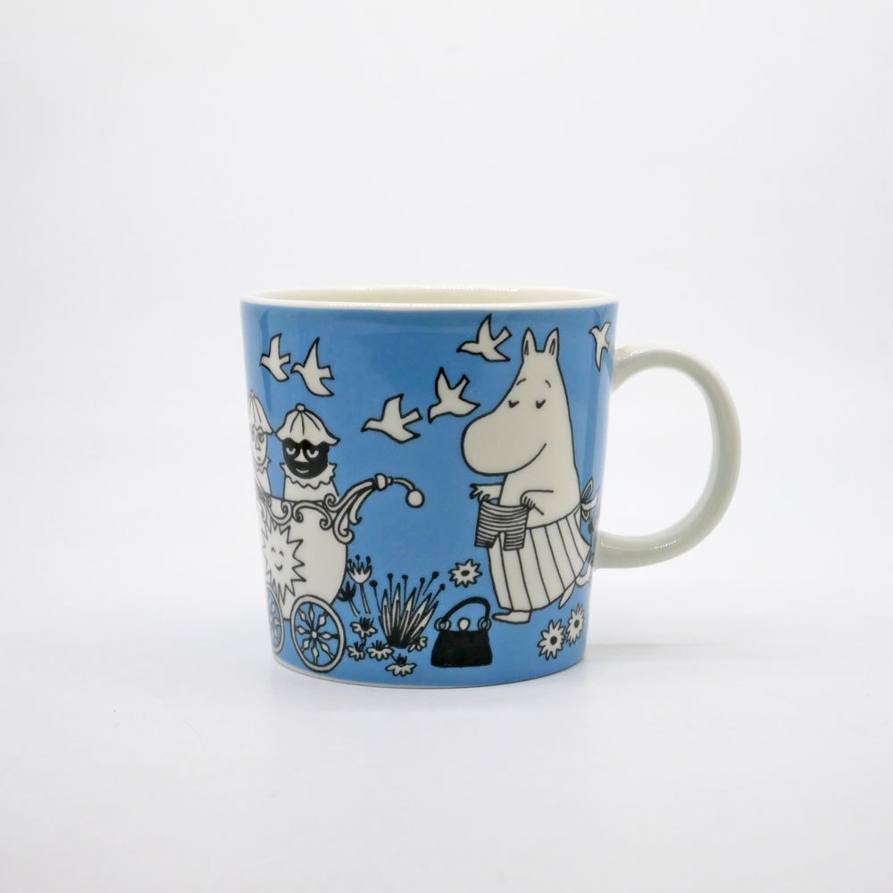 アラビア ARABIA ムーミンマグ MOOMIN ピース ライトブルー 1996-2002年 廃番 フィンランド 北欧食器 希少 ●