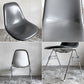 ハーマンミラー Herman Miller サイドシェルチェア FRP製 アプホルスター PVCレザー ダークグレー スタッキングベース ダークグレー C&R イームズ ビンテージ ミッドセンチュリー ■