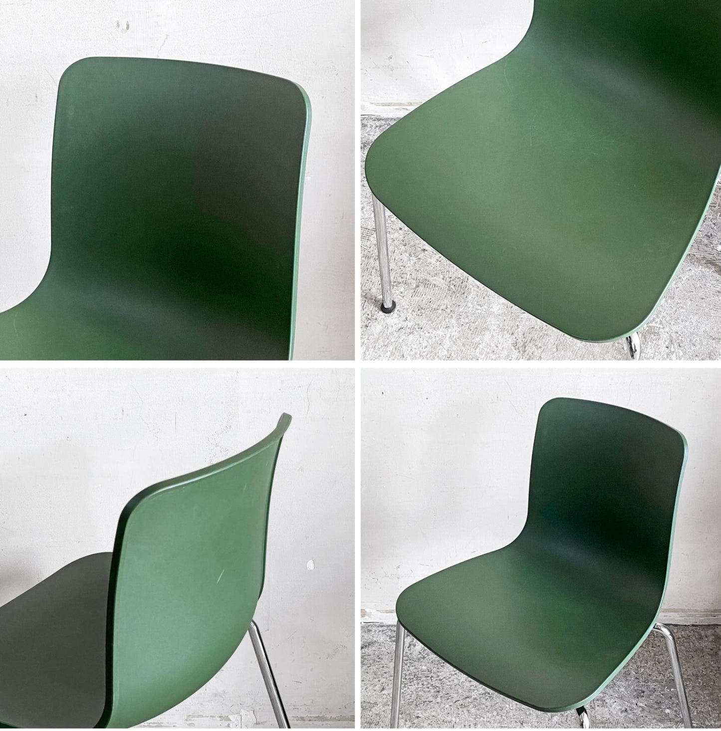 ヴィトラ vitra ハルチューブ HAL Tube サイドチェア ダイニングチェア スタッキング グリーン ジャスパー・モリソン B ■