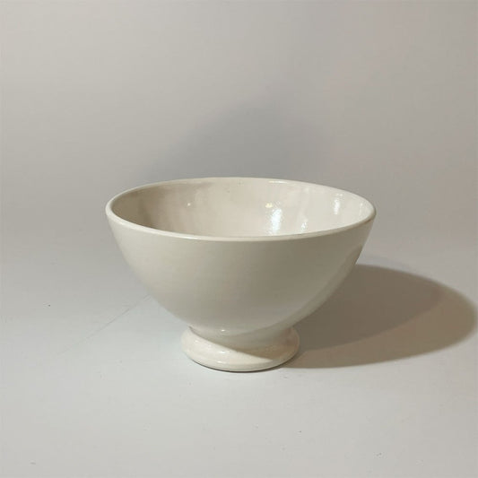 岡田直人 フランスカップ S 11cm ボウル ホワイト 陶芸家 現代作家 B ★
