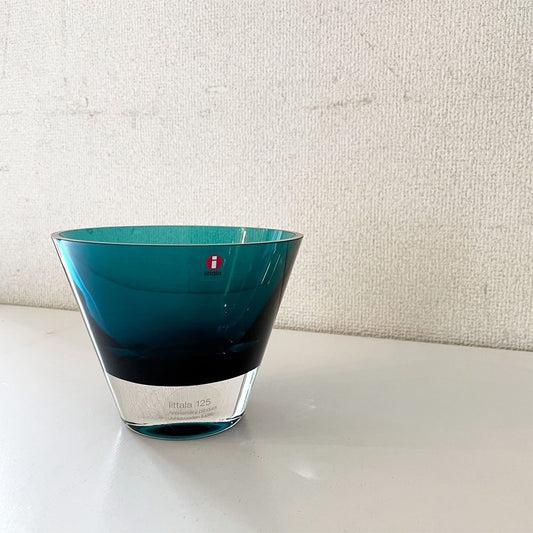 イッタラ iittala アニバーサリーボウル 125 Anniversary Bowl ペトロブルー 135mm 箱付 ケルトゥ・ヌルミネン フィンランド 2006年限定 ◎