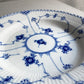 ロイヤルコペンハーゲン ROYAL COPENHAGEN ブルーフルーテッド ハーフレース ディーププレート 25.5cm 深皿 丸皿 陶器 北欧食器 廃番 美品 F ♪