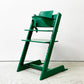 ストッケ STOKKE トリップトラップ TRIPP TRAPP ベビーチェア キッズチェア S/N6～ ガード・グライダー付き グリーン ノルウェー 北欧家具 ●