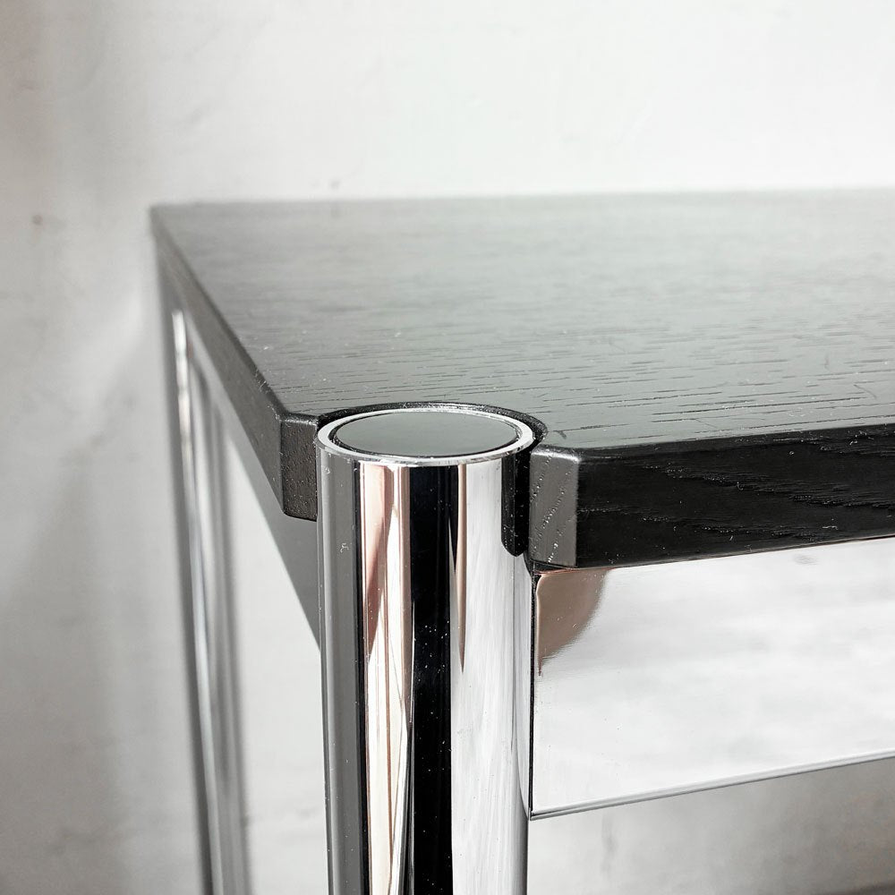 USM Haller USMハラーテーブル ワーキングデスク ダイニングテーブル オーク材 ブラック W125cm アジャスター付 スイス モダン ★