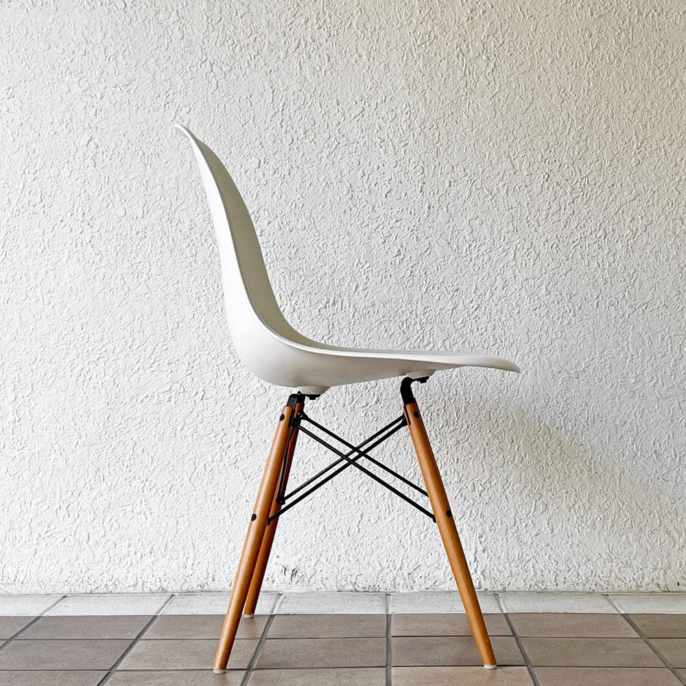 ヴィトラ vitra サイドシェルチェア ポリプロピレン製 ホワイト ドゥエルレッグ DSW C&R イームズ ミッドセンチュリー ◇