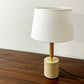 アートワークスタジオ ART WORK STUDIO モノリステーブルランプ Monolith-table lamp AW-0600 ホワイト 大理石ベース オーク無垢材 真鍮 ファブリック モダンデザイン 箱付き 美品 B ●