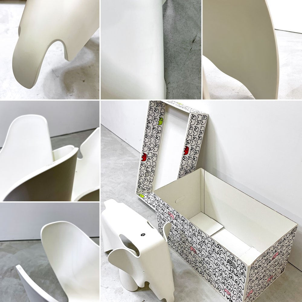 ヴィトラ Vitra イームズ エレファント Eames Elephant オブジェ チェア スツール ホワイト ポリプロピレン 箱付き 店舗什器 ●
