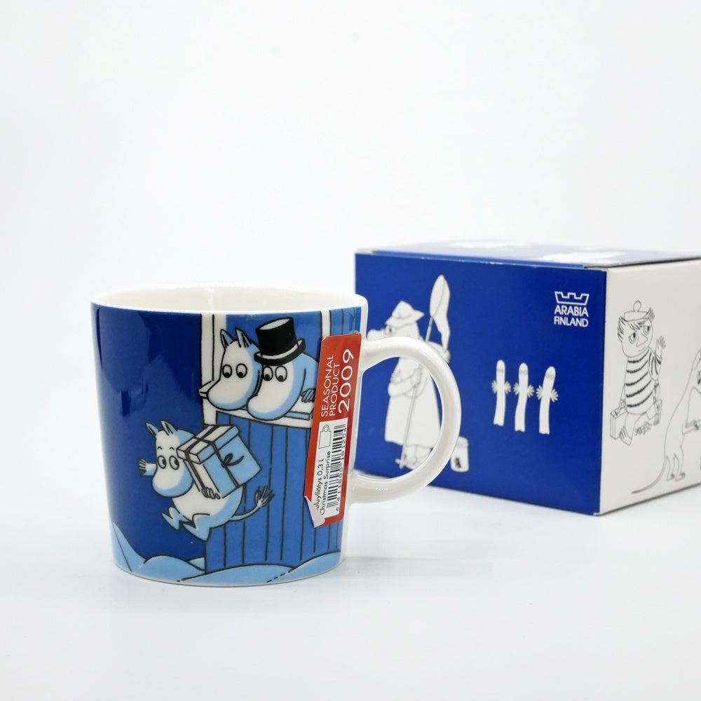 アラビア ARABIA ムーミンマグ MOOMIN クリスマスサプライズ 2009年 冬限定 フィンランド 北欧食器 箱付き ●