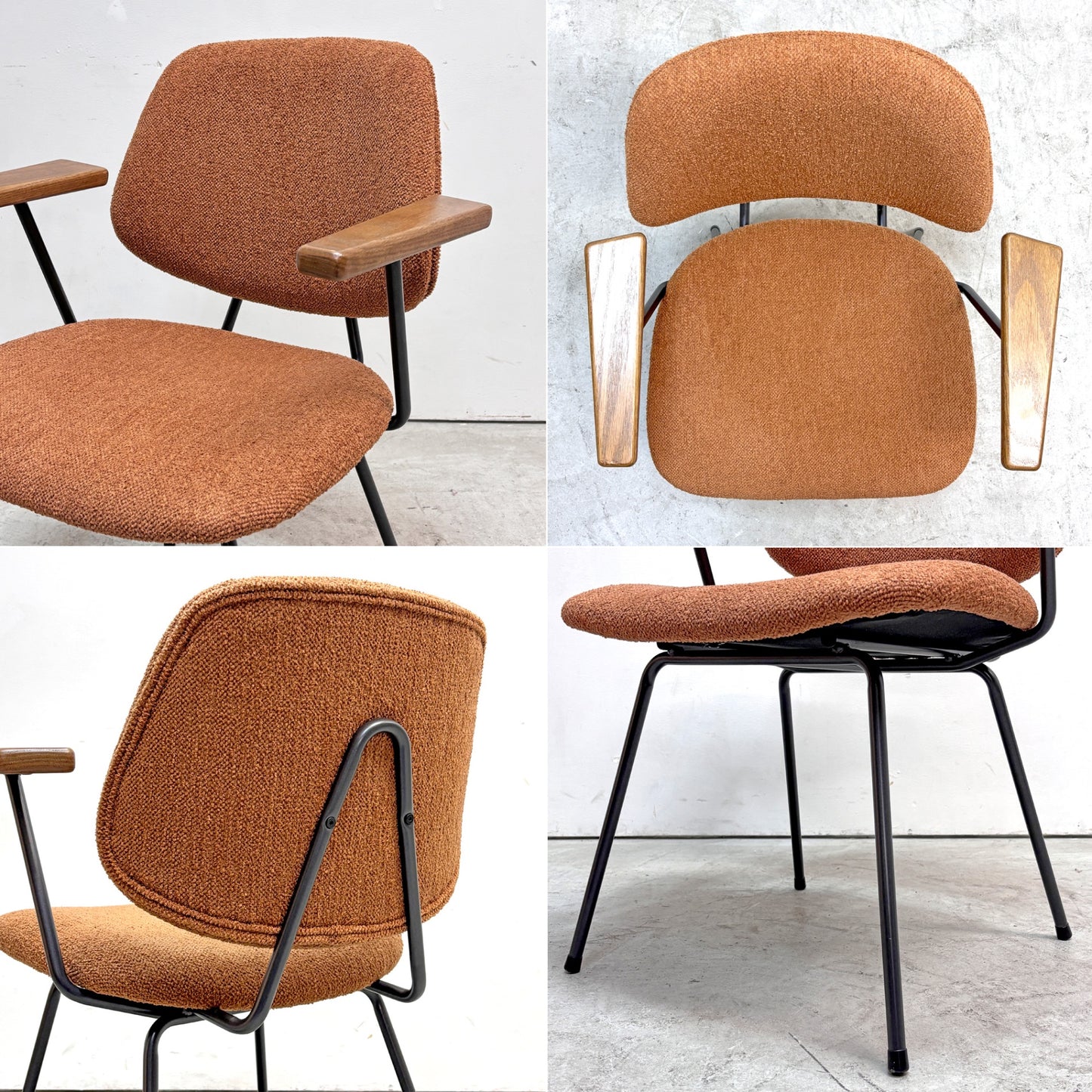 クラッシュゲート CRASHGATE ノットアンティークス Knot Antiques アボック ABOCK ダイニングチェア 肘付 アームチェア ファブリック オーク材 展示品 ●