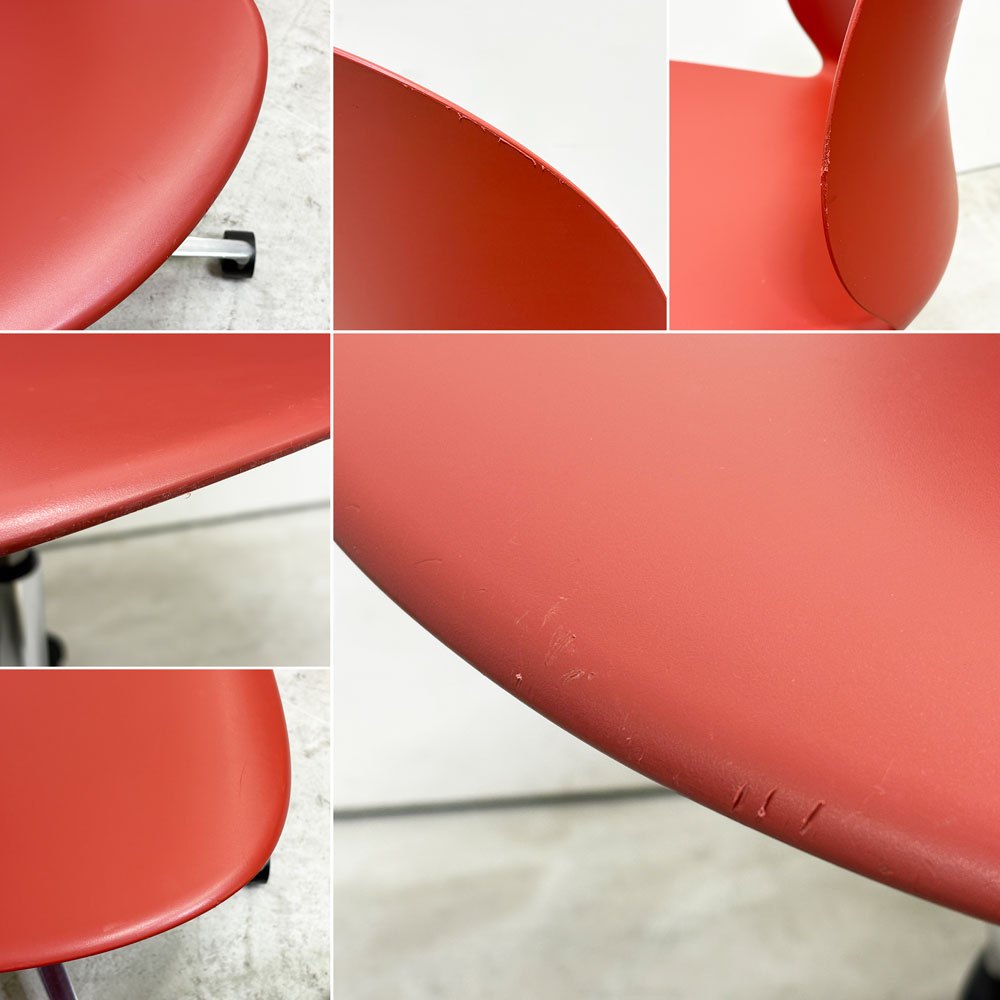 フリッツハンセン Fritz Hansen エヌゼロツー N02 リサイクルチェア キャスターチェア デスクチェア 佐藤オオキ nendo ダークレッド 参考定価￥91,080- ●