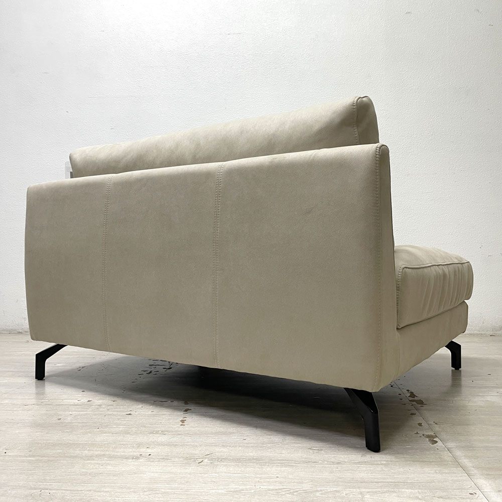 リラックスフォーム RELAX FORM グラシエーロ 1.5人掛けソファ レザーテックス プラチナグレー W120cm 関家具 展示品 ●