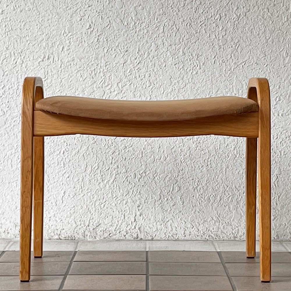 スウェデッセ SWEDESE ラミノスツール Lamino Stool オットマン イングヴェ・エクストロム Yngve Ekström ファブリック スウェード ベージュ 北欧 ◇
