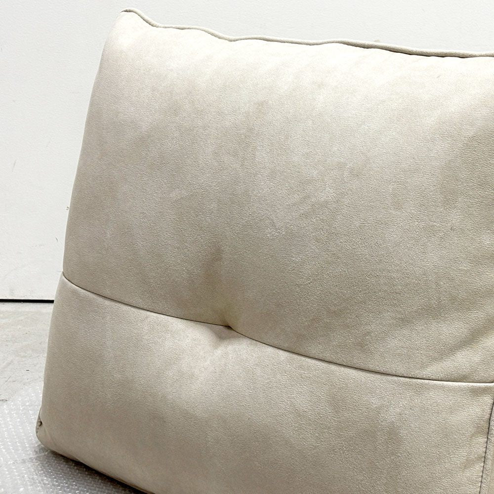 リラックスフォーム RELAX FORM アルフレード ALFREDO ソファ 背クッション 置き型クッション ベージュ系 レザーテックス 関家具 ハイタイプ H52cm 展示品  ●