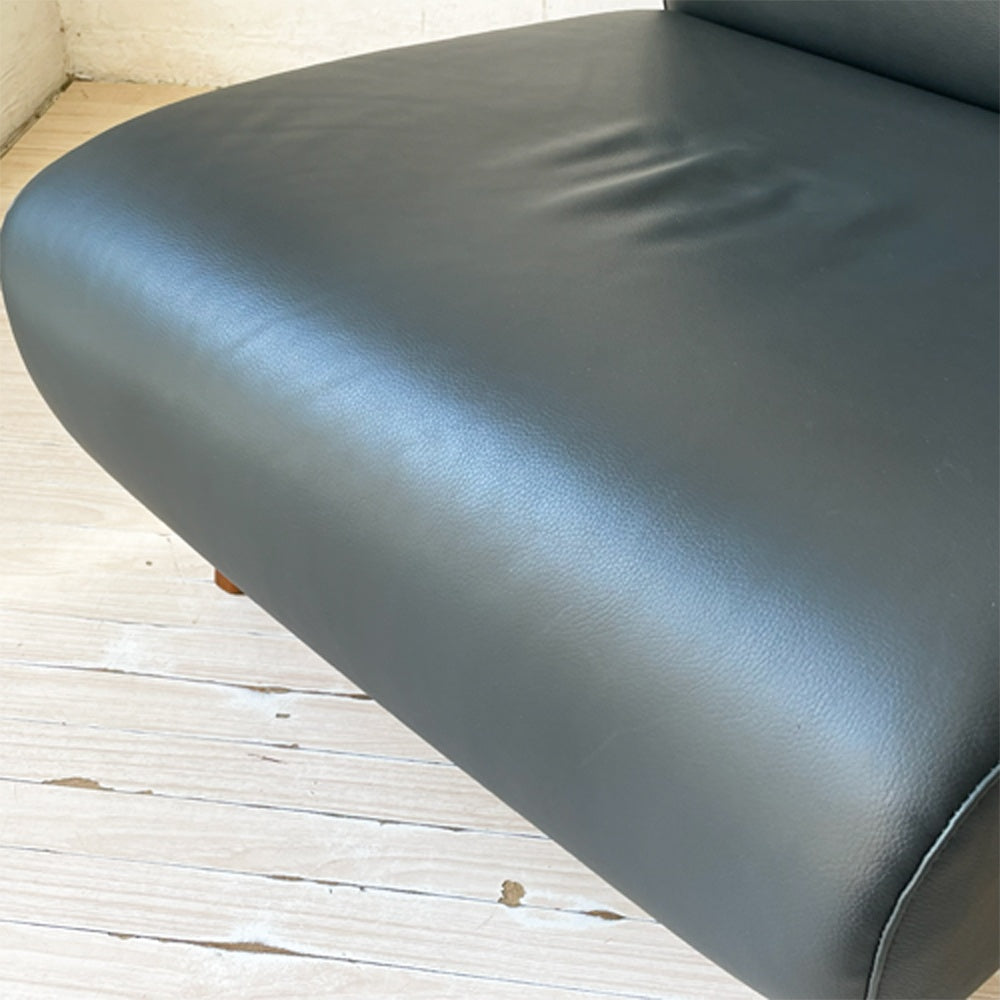 フランネルソファ FLANNEL SOFA プロント PRONT 1シーター ソファ アームレス フェイクレザー 合成皮革 定価89,000円程 ★