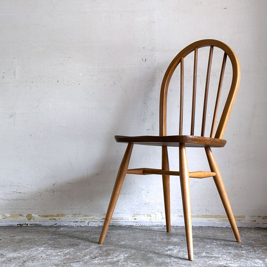 アーコール Ercol フープバックチェア ダイニングチェア スポークバック エルム材 ビーチ材 UKビンテージ 英国家具 B ■