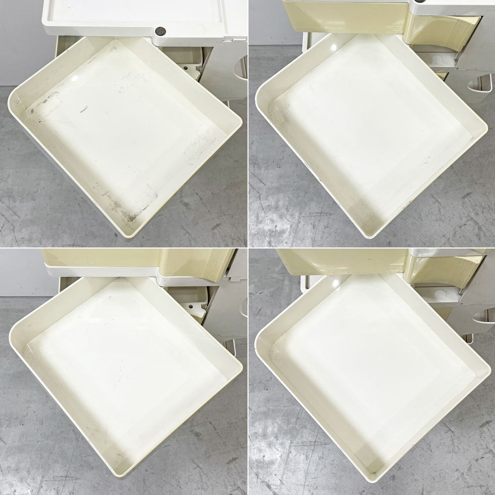 ビエッフェプラスト パドヴァ BIEFFEPLAST PADOVA ボビーワゴン 4段4トレイ ジョエ・コロンボ Joe Colombo ビンテージ ●
