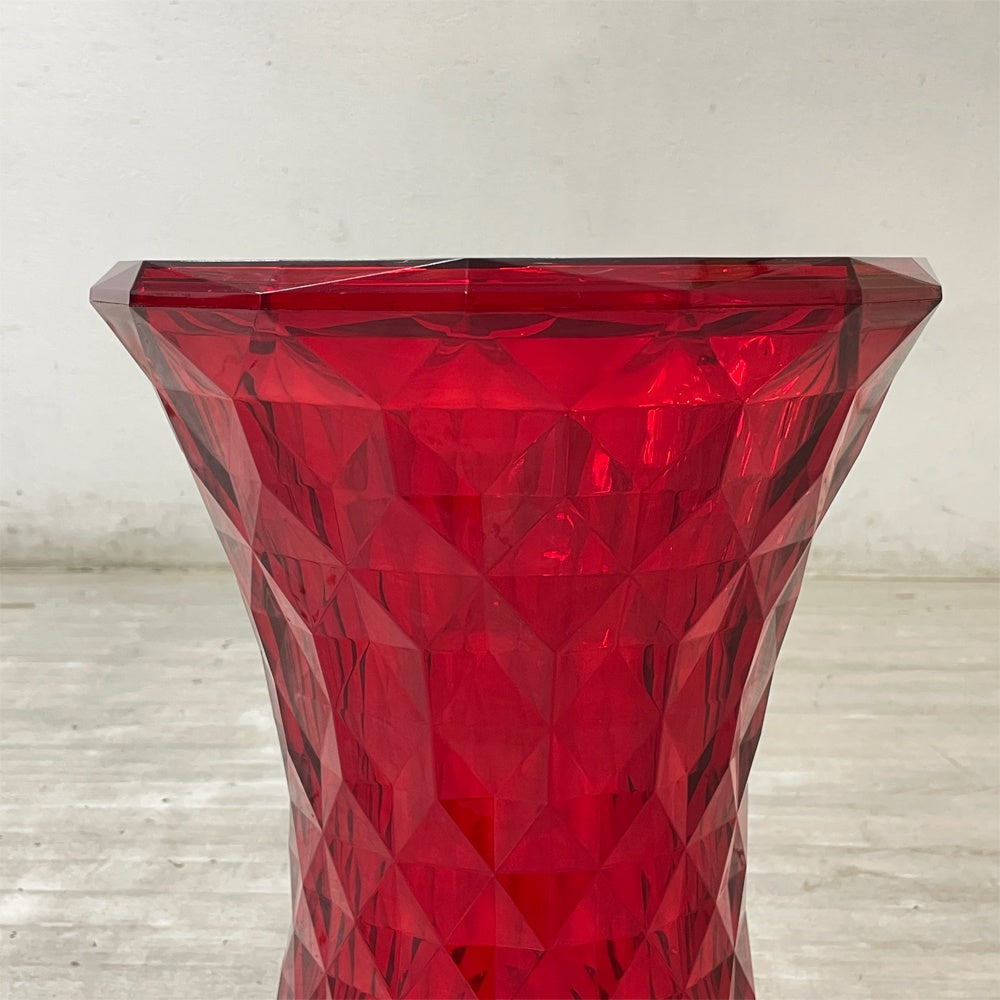 カルテル Kartell ストーン STONE スツール サイドテーブル H46cm ポリカーボネート レッド マルセル・ワンダース イタリア 定価￥47,700- ●