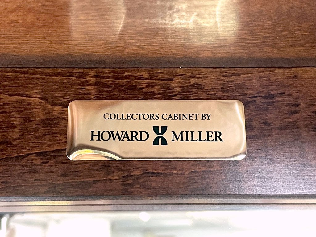 ハワードミラー Howard Miller ガラスキュリオケース 飾り棚 キャビネット コレクションケース H204cm照明 鍵付 アメリカ  ●