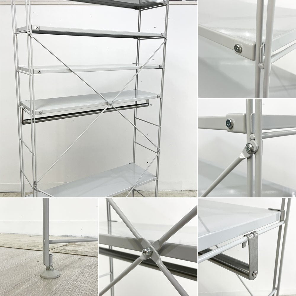 無印良品 MUJI スチールユニットシェルフ オープンシェルフ スチール棚 6段 W84cm ●