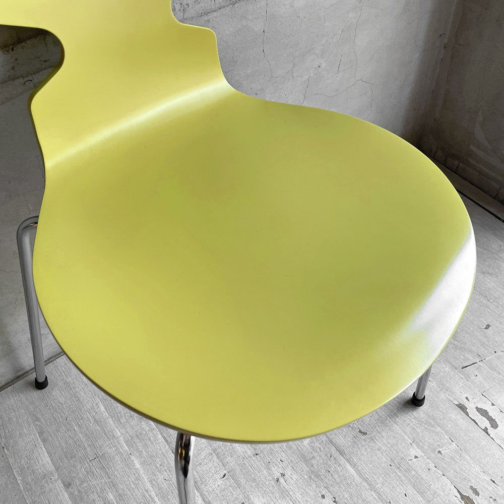 フリッツハンセン Fritz Hansen アントチェア ANT CHAIR アリンコチェア 4本脚 3101 ライムカラー ラッカー仕上げ アルネ・ヤコブセン デンマーク 北欧家具 B♪