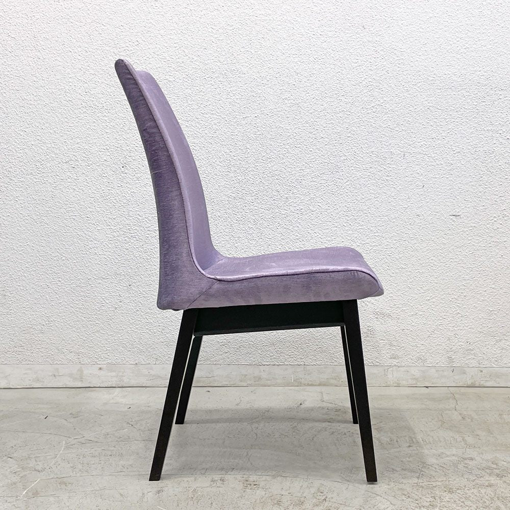 カワジュン KAWAJUN ドリディナチェア DORIDINA CHAIR ファブリック パープル モールドウレタン 美品 B 〓