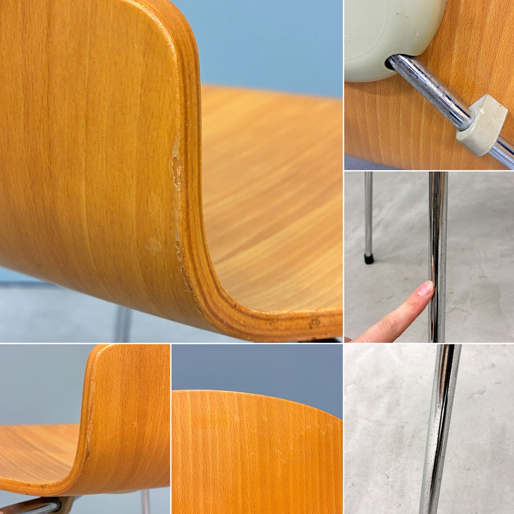 フリッツハンセン Fritz Hansen 3101 アリンコチェア アントチェア 4本脚 ナチュラルビーチ ラッカー仕上げ アルネ・ヤコブセン I ◎
