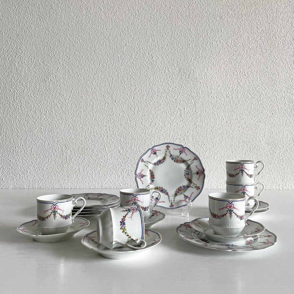 アビランド HAVILAND アルトワ Artois カップ＆ソーサー＆プレート トリオセット 全12点 リモージュ フランスビンテージ 〓