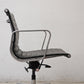 ハーマンミラー Herman Miller イームズアルミナムグループチェア マネージメントチェア アルミバフベース ガス圧昇降仕様 5本脚 キャスタータイプ 本革 イームズ F ●