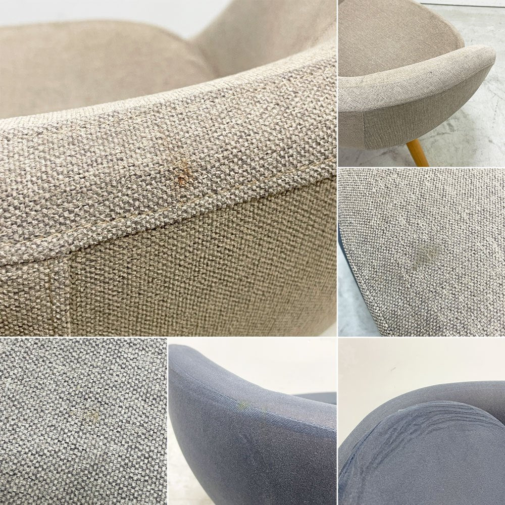 モモナチュラル Momo Natural モールドラウンドチェア MOLD ROUND M-ROUND CHAIR SO ダイニングチェア アルダー材 カバーリング 回転式 定価￥45,000- A ●