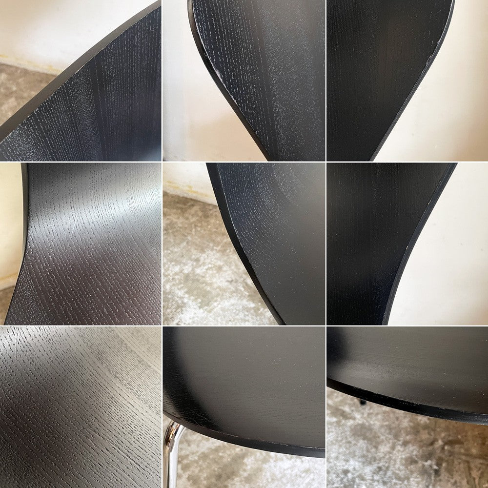 フリッツハンセン Fritz Hansen セブンチェア ダイニングチェア カラードアッシュ ブラック アルネ・ヤコブセン 北欧 デンマーク 定価￥75,680- ■
