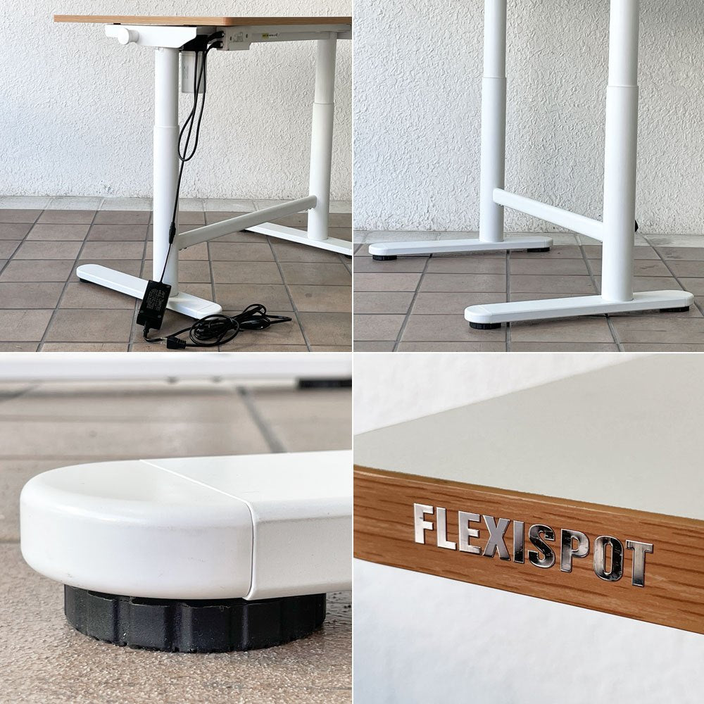 フレキシスポット Flexispot 電動式昇降デスク SD1 W80 H55-89cm ローデスク スタンディングデスク 机 メラミン樹脂化粧板 ◇