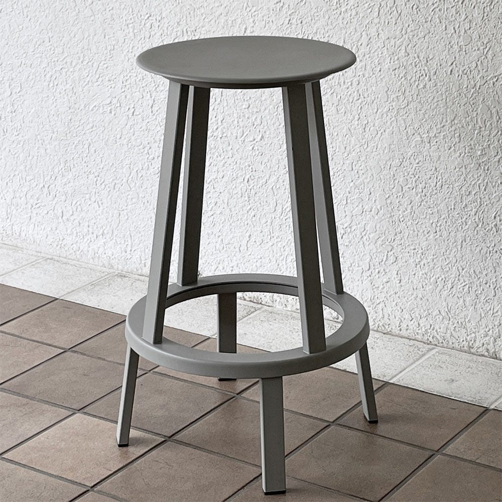 ヘイ HAY リボルバー バースツール ロー REVOLVER BAR STOOL LOW H65cm スカイグレー 回転式座面 レオン・ランズメイヤー デンマーク B ◇