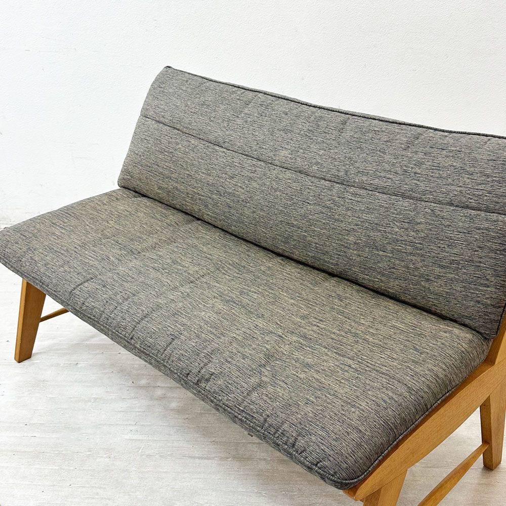 ミキモク MIKIMOKU 雅 リベラル ダイニングベンチ ベンチソファ グレー系ファブリック ナチュラルデザイン ●