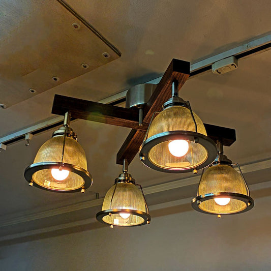 ハモサ HERMOSA シーリングランプ ダイナークロス DINER CROSS GL-003 ペンダントライト シーリングライト 4灯 角度調整可 インダストリアルデザイン ●