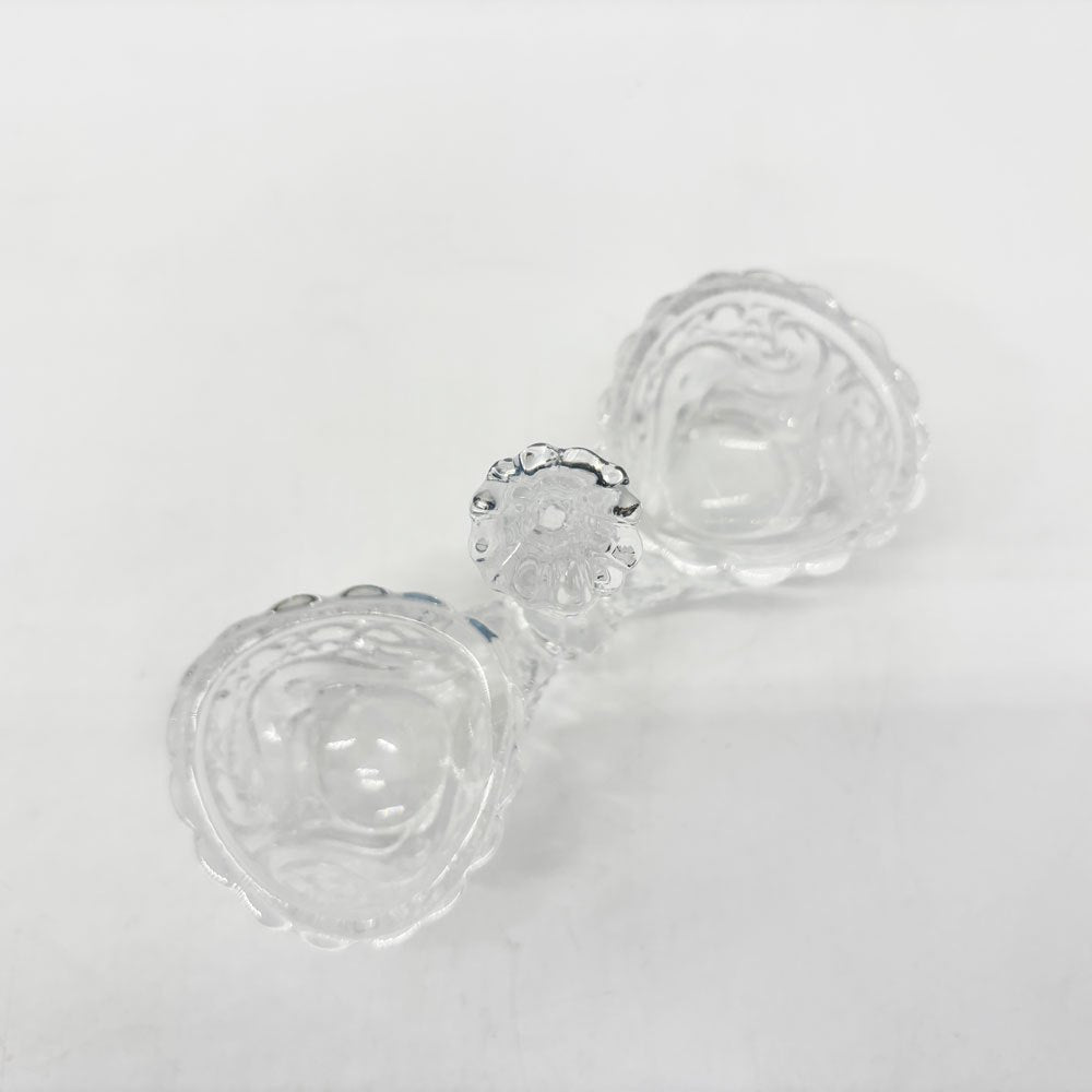 バカラ Baccarat ローザス ROSACES ソルト＆ペッパー 調味料入れ 小物入れ クリスタルガラス フランス 箱付 美品 ●