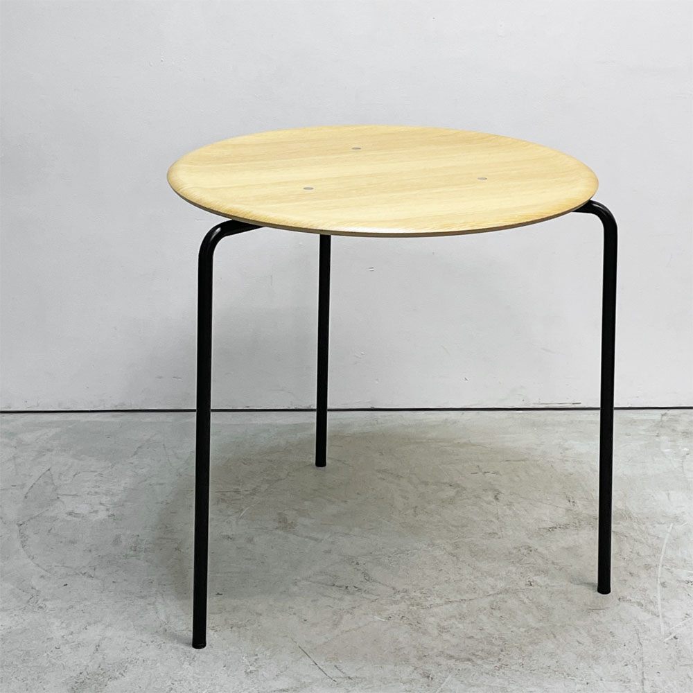 エンゲルブレヒト Engelbrechts ケヴィ KEVI 2010 ダイニングテーブル オーク材 プライウッド カフェテーブル 70cm 3本脚 ヨルゲン・ラスムッセン デンマーク 未使用品 B ●