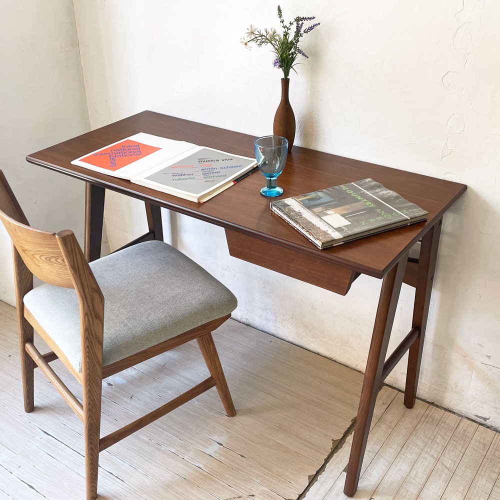 アクメファニチャー ACME Furniture デルマー DELMAR デスク 作業机 ウォールナット材 アッシュ材 抽斗付き ★