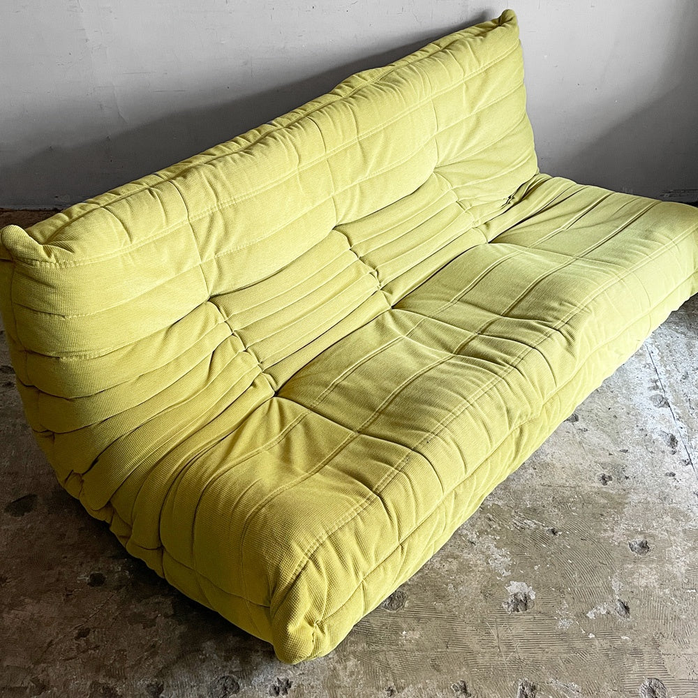 リーンロゼ ligne roset トーゴ TOGO 3Pソファ 3人掛けソファ 3シーター グリーン系 ファブリック ミッシェル・デュカロワ Michel Ducaroy ■