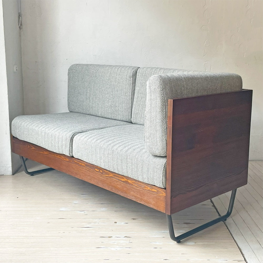 アデペシュ a.depeche ウォーム WARM LDソファ レフトアーム LD sofa left arm ヘリンボーン カバーリング 2シーター パイン材 定価90,200円 ★
