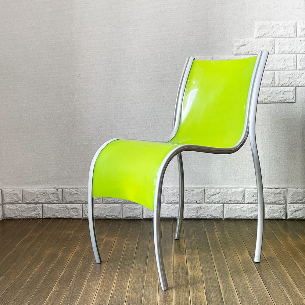 カルテル Kartell FPE chair スタッキングチェア ダイニングチェア アルミ ポリプロピレン グリーン ロンアラッド イタリアモダン 廃番 ◎
