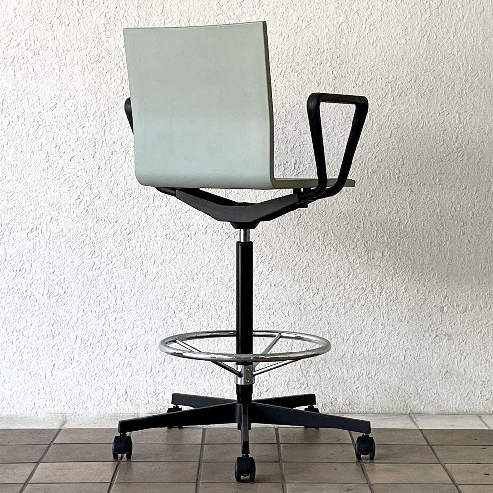 ヴィトラ Vitra ゼロフォー カウンター 04 Counter オフィスチェア ハイチェア カウンターチェア グレー アーム リバースブレーキキャスター マールテン・ヴァン・セーヴェレン 定価242,000円 ◇
